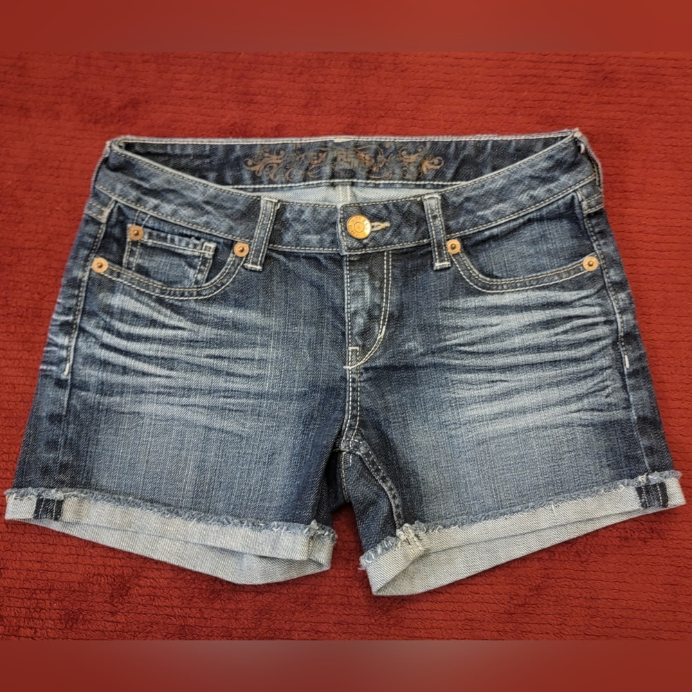Express Dark Blue Jean Shorts